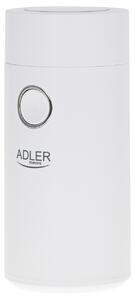 Adler AD 4446ws Mlynček na kávu a bylinky elektrický biely strieborný 150W