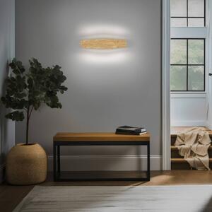 Quitani LED nástenné svietidlo Persida, dĺžka 48 cm, dub, 2 700 K