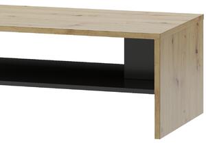 MEBLINE Konferenčný stolík LUCAS LC09 120 dub artisan / čierny mat