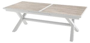 DEOKORK Hliníkový stôl BERGAMO I. 220/279 cm (biela)