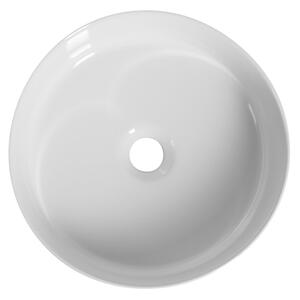 Isvea ION keramické umývadlo na dosku, priemer 36cm, biela