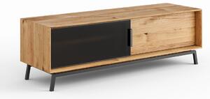 - Luxusný dubový TV stolík - MODERN LOFT FARBA: dub, ROZMER: dĺžka TV stolíka 200 cm