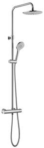 Aqualine 1202-18 sprchový stĺp s termostatickou batériou, guľatý, chróm