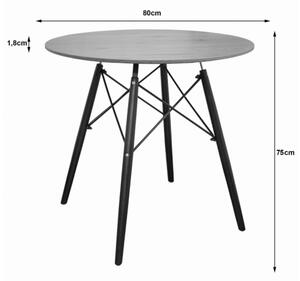 Okrúhly stôl TODI 80cm - jaseň