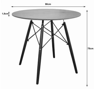 TODI Okrúhly stôl 90 cm - dub
