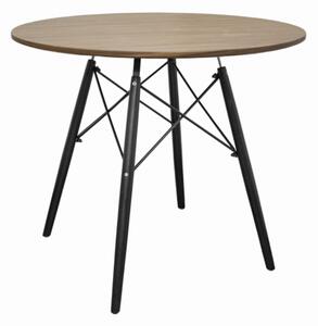 TODI Okrúhly stôl 100 cm - DARK ASH