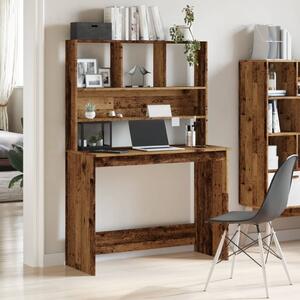 Maison Exclusive – písací stôl s policou v štýle starého dreva 102 x 45 x 148 cm drevený materiál