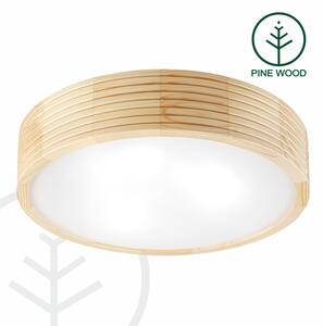 Kúpeľňové stropné svietidlo NATURAL MODERN 3xE27/15W/230V priemer 37,5 cm borovica