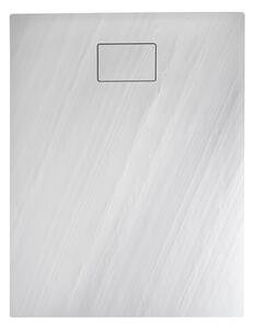 SAPHO Acor vanička z liateho mramoru, obdĺžnik 100x80x3,5cm, biela, dekor kameň AC003