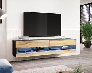 MEBLINE TV stolík VIGO NEW VG9G 180 čierna / dub wotan