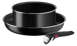 Hliníková súprava riadu 3 ks Ingenio Easy Cook & Clean Black - Tefal