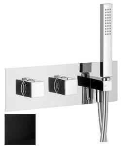SAPHO DIMY podomietková sprchová termostatická batéria s ručnou sprchou, 2 výstupy, čierna DM493BL