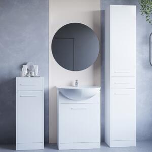 MEBLINE Kúpeľňový nábytok so zrkadlom SLIDO MINI biely laminát