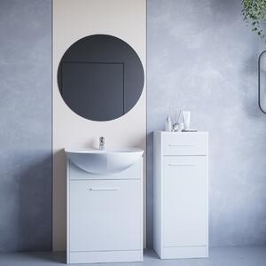 MEBLINE Kúpeľňový nábytok so zrkadlom NEPPA MINI biely laminát