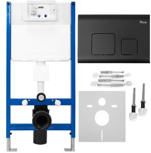 Rea, podomietkový systém pre závesné WC a čierne tlačidlo typ F, KPL-90007