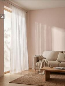 Sinsay - Polopriehľadný záves s tunelom a trblietavými čiastočkami - biela