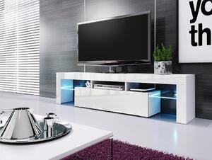 Moderná TV skrinka Vera 158 cm - Biely lesk