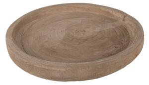 Prírodná dekoratívna drevená servírovacia misa/tanier - Ø 26*3 cm - Clayre & Eef