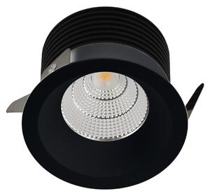 LED2 2150543 SPOT B, zápustné bodové svietidlo 82mm 9W/600lm 4000K IP44 čierna