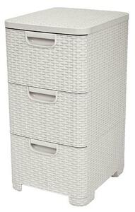 Komoda Curver® STYLE 3x, krémová, 33x60x38 cm