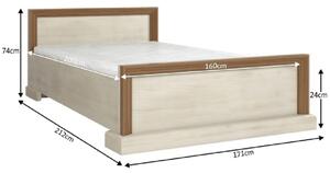 Manželská posteľ 160 cm Regnar L1 (s roštom). Vlastná spoľahlivá doprava až k Vám domov. 779506