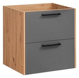 Comad Kúpeľňová skrinka pod umývadlo Madera Grey 60 grafit/dub artisan