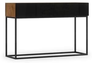Konzolový stolík AVORIO B-KON120, 120x80x40, dub artisan/čierna lesk