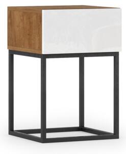 Konferenčný stolík AVARIO W-STN40, 60x40x60, dub artisan/biela