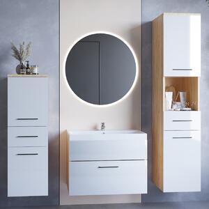 MEBLINE Kúpeľňový nábytok LIPSY LED dub artisan / biely lesk