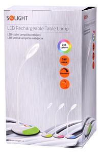 Solight Solight LED stolná lampička nabíjacia, 5W, RGB podsvietenie, stmievateľná, USB napájanie