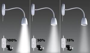 Solight Solight LED nástenná lampička, stmievateľná, 4W, 280lm, 3000K, biela