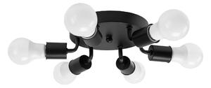 Toolight - Stropná lampa Spot 6 - čierna - APP709-6C