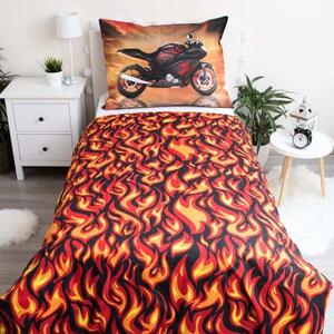 Jerry Fabrics obliečky Motorka Red , 140x200/70x90 cm