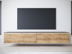 Mirjan24 TV skrinka Dlone 180, Farby: matera / gaštan breslau, Osvetlenie: osvetlenie LED biele 5903211454578