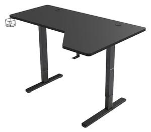 Ergonomický elektrický stôl s nastaviteľnou výškou stola a LED panelom Čierna