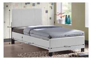 Jednolôžková posteľ 90 cm Coson (biela) (s roštom). Vlastná spoľahlivá doprava až k Vám domov. 794086