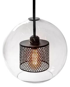 Toolight - Závesná stropná lampa Glass Loft - čierna - APP558-1CP