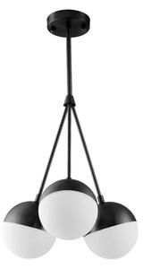 Toolight - Závesná stropná lampa Globe - čierna - APP687-3CP