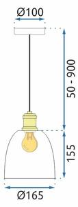 Toolight - Závesná stropná lampa Grid - biela - APP1006-1CP