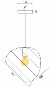 Toolight - Závesná stropná lampa Industry - šedá - APP382-1CP