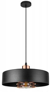 Toolight - Závesná stropná lampa industy - čierna/ružovo zlatá - APP1246-1CP
