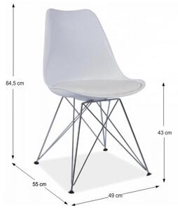 Jedálenská stolička Merion (ekokoža biela). Vlastná spoľahlivá doprava až k Vám domov. 794360