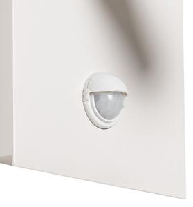 Vonkajšie nástenné svietidlo biele vrátane LED IP54 pohybového senzora - Simon