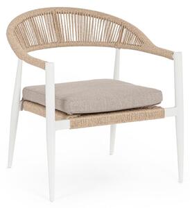JANDIA WHITE/BEIGE záhradné kreslo