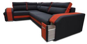 Rohová sedačka Asperata (tmavosivá + oranžová) (L). Vlastná spoľahlivá doprava až k Vám domov. 601088