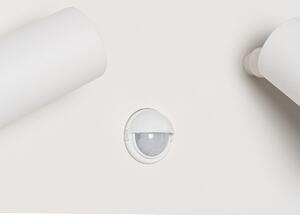 Vonkajšie nástenné svietidlo biele vrátane LED 2-svetelného pohybového senzora - Simon