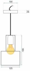 Toolight - Závesná stropná lampa Metal - chróm - APP285-1CP