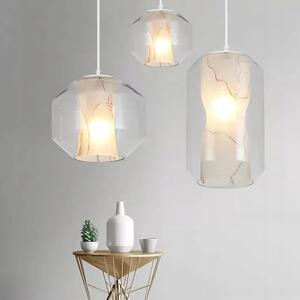 Toolight - Závesná stropná lampa Marble - biela - APP909-1CP