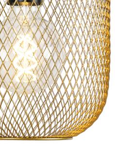 Art Deco závesná lampa zlatá 45 cm 3-svetlá - Bliss Mesh