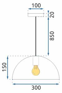 Toolight - Závesná stropná lampa Mramor - biela - APP911-1CP